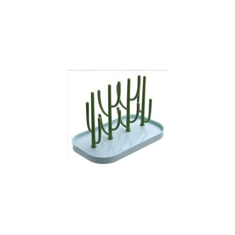 Séchoir à bouteilles amovible en polypropylène bleu – Support de séchage portable pour bouteilles – (1/4)