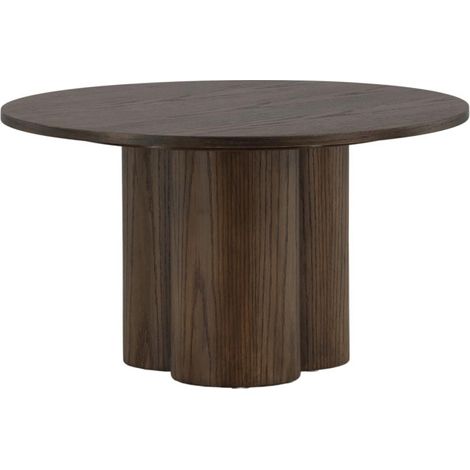 Table Basse Ronde "Olivia" 80cm Marron (1/5)