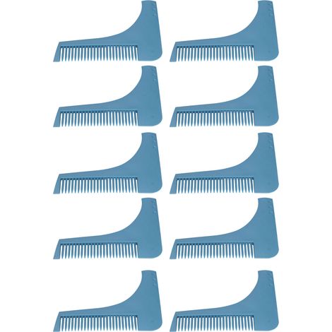 Lot 10 Gabarits de Coiffure Barbe en L Anti-Statique Outil de Mise en Forme pour Lignes Parfaites et Contours (1/5)