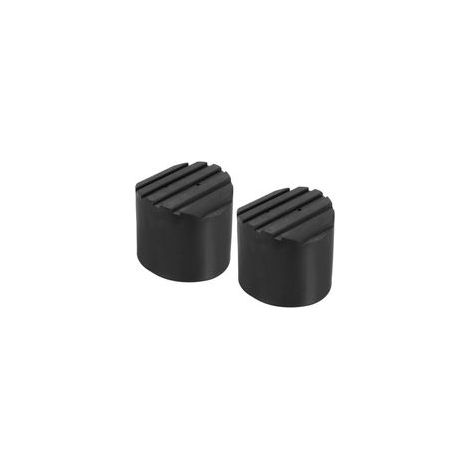 Échelle Non Glissante Pieds 3"/76mm, 2pcs Caoutchouc Rond Pied Protection Tapis Coussin Remplacement pour Télescopique Pliable Rallonge Échelle Protection, Noir (1/5)