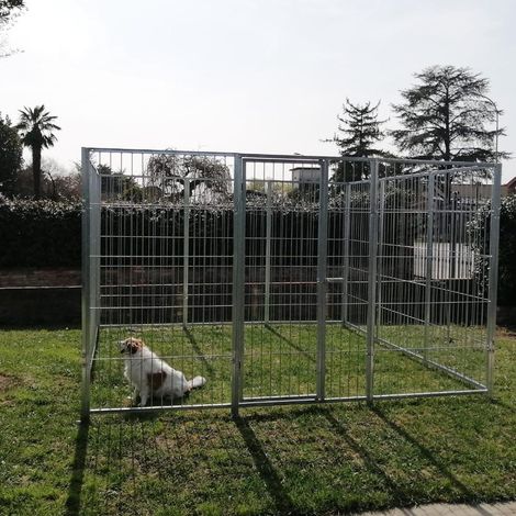 Box per cani da esterno con zincatura a caldo da 300x300x altezza 180 cm (1/5)