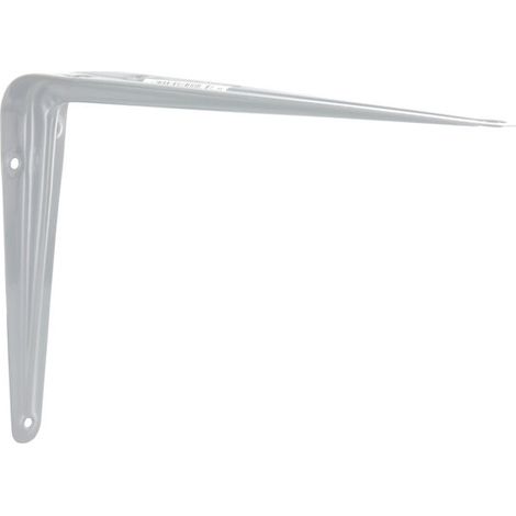 Winkelkonsole zum Anschrauben aus weiß pulverbeschichtetem Stahl, 75 x 100 mm