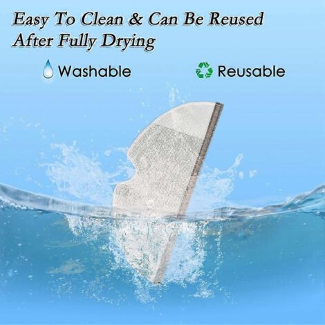 NALOOKAMIC Réservoir d'eau, bac à poussière, lingette de nettoyage et accessoires pour aspirateurs Roborock S5 MAX, S50 MAX, S55 MAX et S6 MAX. (1/4)
