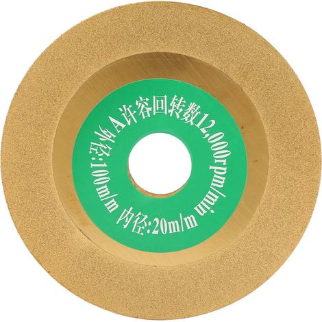 Ortviai Disque à tronçonner diamanté 100 mm (4 po) pour béton et pierre – or, turbo, 1,2 mm (1/5)