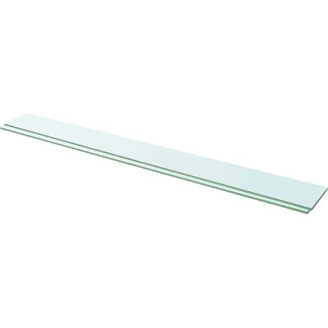 2 pcs Panneaux d'étagère, Tablettes Murale, Meubles de rangement Verre Transparent 110x12 cm MAE1639 (1/3)