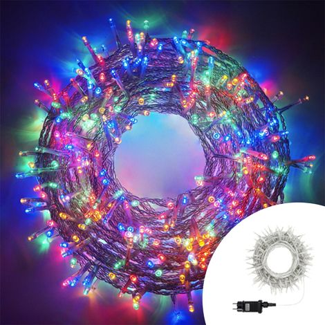Catena di luci 25 metri da 500 Led Multicolore con cavo trasparente Wisdom (1/5)