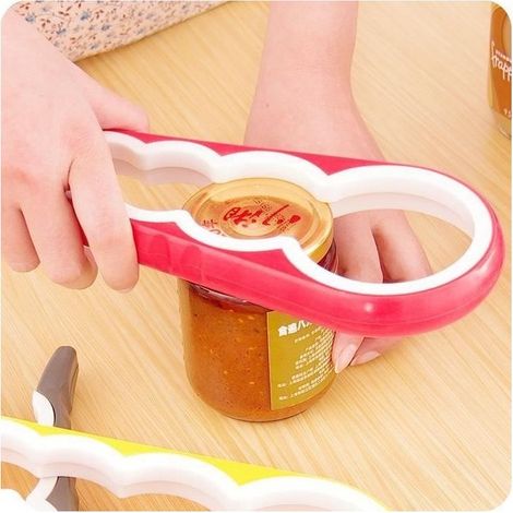 Can opener multifunction 4 in 1 - Creative - Plastic Food - 22.5x9.5x2 CM - Color Random (1/4)