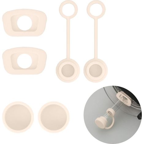 couvre Paille, 6 Pcs (jaune Clair)rutilisable Silicone Pailles Couvre Bouchon Anti-dversement Carr Bouchon De Fuite Rond Compatible Avec Coupe Sta (1/5)