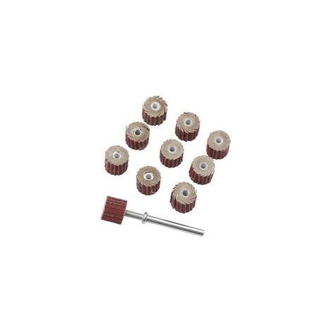 Set di 10 dischi abrasivi e lucidanti per utensili rotanti. - Crezuo