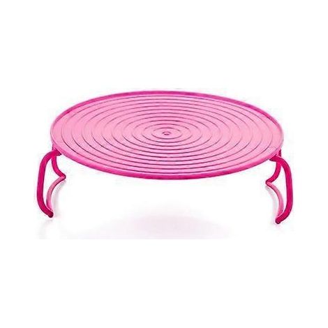 Grille multifonctionnelle pour four à micro-ondes avec panier vapeur, rose (1/5)