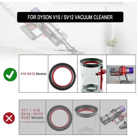 Per anello di tenuta fisso per accessori di ricambio per aspirapolvere Dyson V10 SV12 SV13 SV27, contenitore polvere fisso con cacciavite Torx (1/4)