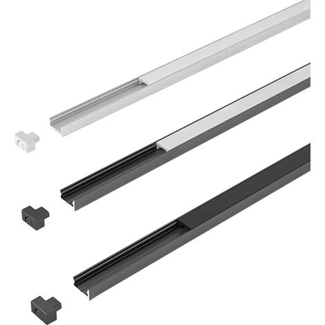 Profil channelline i - Décor : Noir - Diffuseur : Noir - HALEMEIER