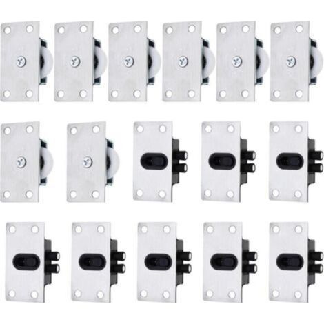 16 Pcs Sliding Door Roller Replacements - Furniture Accessories for Cabinets (1/5)
