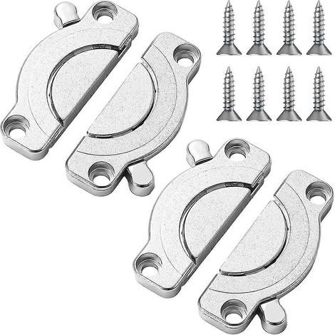 Lot de 2 connecteurs pour plateau de table, connecteurs rotatifs pour panneaux en bois (1/4)