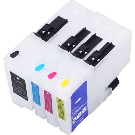 Cartouche d'encre noire, bleue, rouge et jaune, grande capacité, anti-fuite, de remplacement pour imprimantes jet d'encre LC3033, LC3035 et LC3037 (1/5)