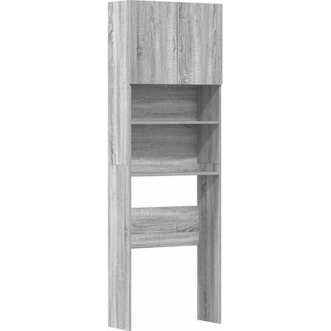 Maison Exclusive - Mobile Lavatrice Grigio Sonoma 64x24x190 cm Legno Multistrato