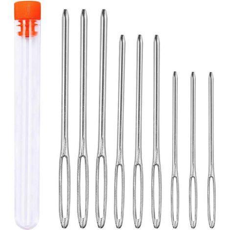 9er Set Große Augen Nadeln für Leder Handwerk Nähen Stickerei (1/5)