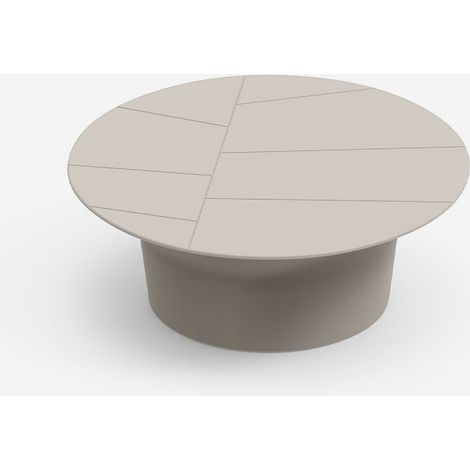 Tavolino da giardino in polietilene design moderno Vera - Beige (1/4)