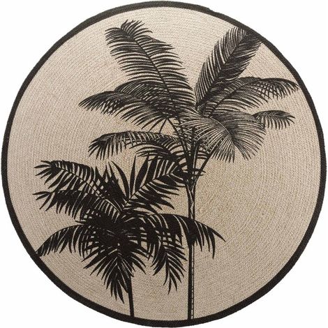 Tapis rond 120 cm Tropic nature coton (1/2)