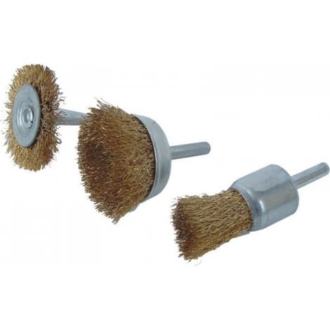Set di spazzole metalliche Dedra 2004 3 pezzi 6,5 mm