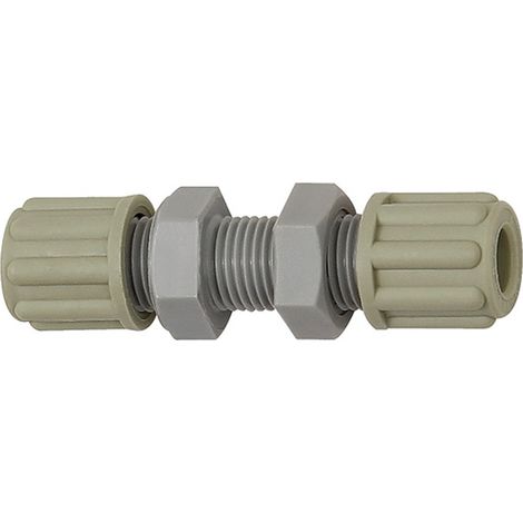 Riegler Gerade Schottverbindung, M16x1,5, für Schlauch 8/10 mm, SW 22, PA (1/3)