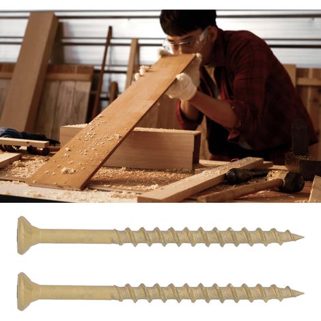 Vis à bois à tête fraisée, rainure Torx T25, tête ronde, vis autotaraudeuse semi-filetée trempée, 4,5 x 63 mm (1/5)