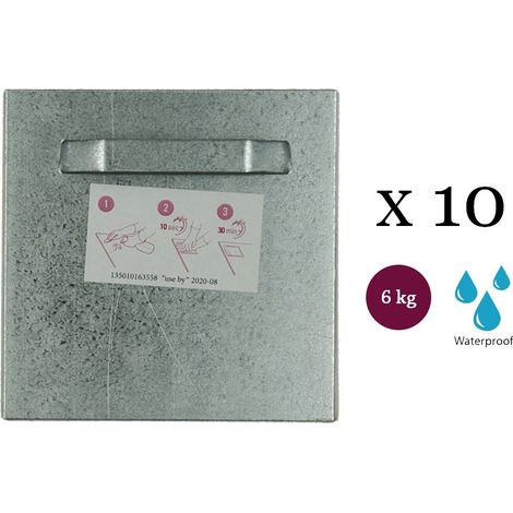 Lot de 10 attaches adhésives 100x100 mm max 6 kg pour intérieur - Fixation Dibond et miroir (1/5)