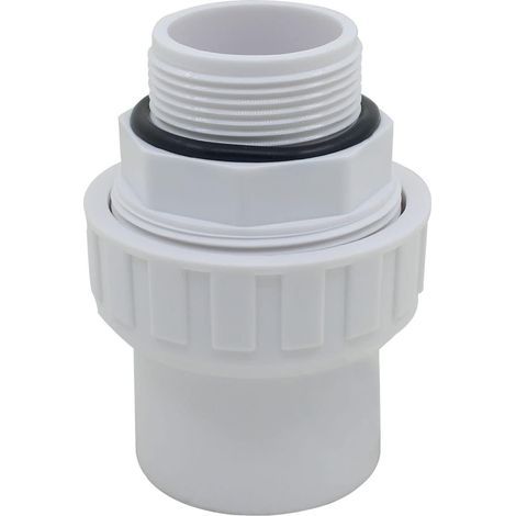 Raccord union joint mixte PVC à visser et coller – Embout fileté 1.5 pouce – Pour pompe et filtre à sable piscine – Connexion étanche (1/5)