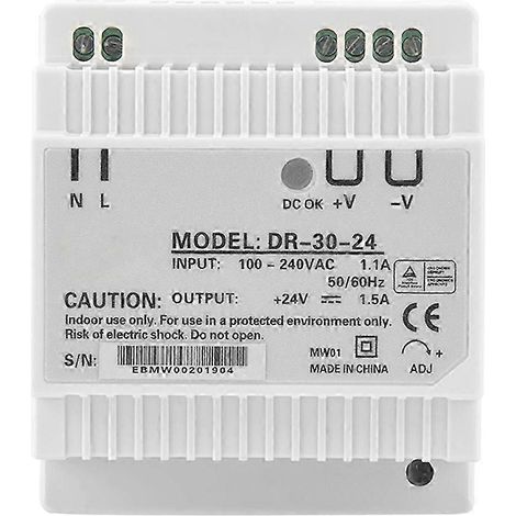 DR-30-24 Alimentation à découpage AC/DC 24 V, sortie unique 30 W (1/5)