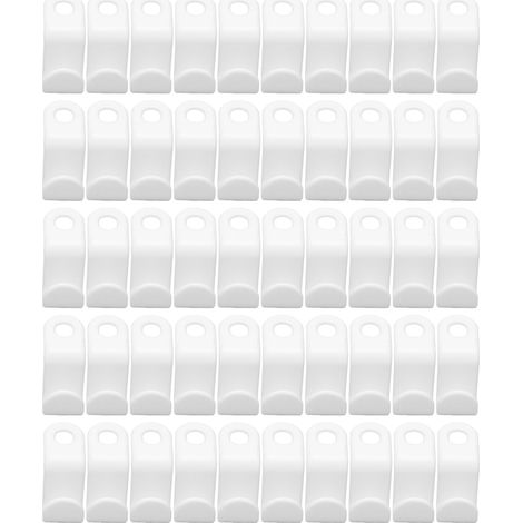 50 attaches cintres économiseuses d'espace, crochets connecteurs pour penderie et garde-robe, lot de 50 pièces (1/5)