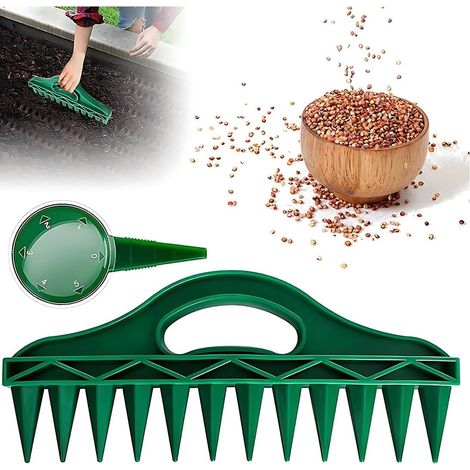 2 PCS - Semoir Manuel - Distributeur De Graines - 12 Trous Réglables Pour Semis Précis - Outil Ergonomique Jardin Potager Balcon - Couleur A