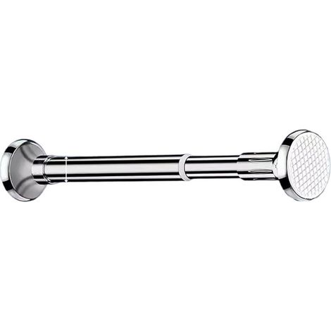 Galozzoit – Asta telescopica per tenda da doccia in acciaio inox – Installazione senza foratura – Lunghezza regolabile 70-120 cm – Estremità antiscivolo (1/4)