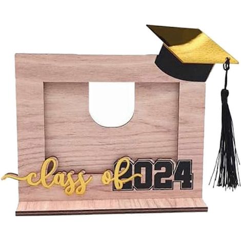 Décorations en bois, cadre photo, commémoratif de remise de diplôme, rose-- (1/5)