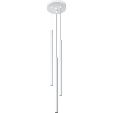 Lámpara colgante Vacu blanco, 3 luces (1/4)