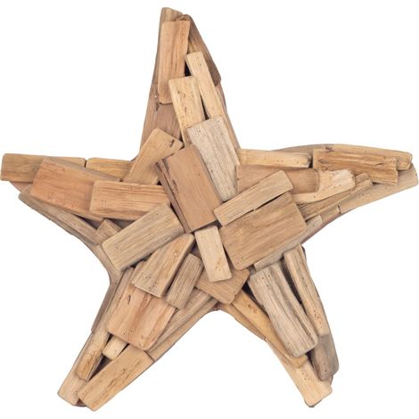 Ornamento da parete Stella Marina in legno naturale - Decorazione marittima per la casa, regalo perfetto per gli amanti del mare