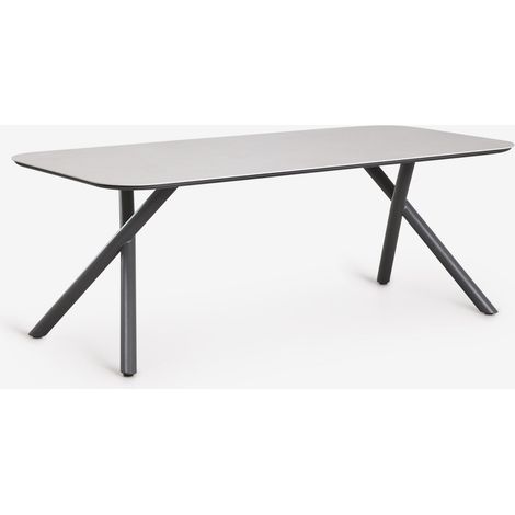 Tavolo da pranzo rettangolare 200x95 cm in alluminio Brinela SKLUM
