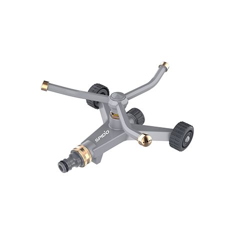 SPIDO - Arroseur métal rotatif sur roues