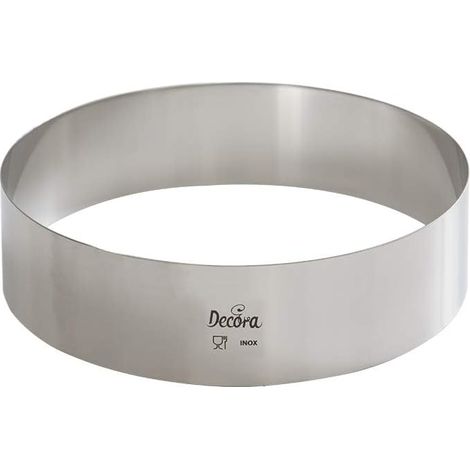 1 Cercle Acier Inoxydable, Diamètre 22 cm, Hauteur 4 cm, Pour Pâtisserie Et Cuisson