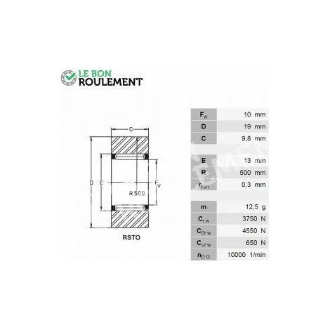 Galet à rouleaux RSTO8-X-TN-INA