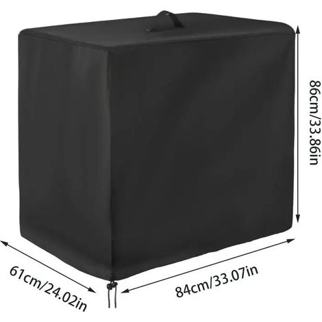 Housse de protection étanche pour filtre à sable (61 x 84 x 86 cm) en tissu Oxford 420D noir, pour pompe de piscine. (1/5)