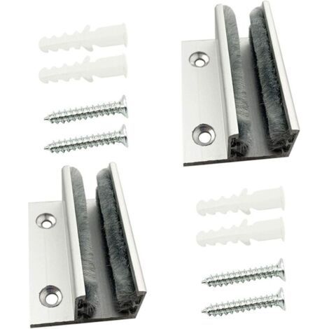 Porte Coulissante en Verre Guide au sol Pince en Verre Support de Tablette en Verre Système de Porte Coulissante 2 Pièces en