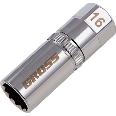 Gross 13188 Magnetic Spark Plug Socket 1/2inch x 16mm (12-point) (1/4)