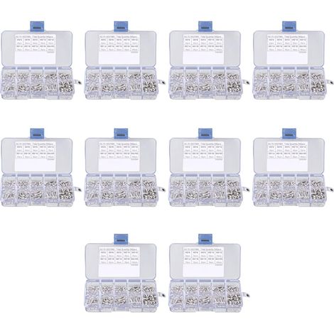 Lot de 3400 écrous hexagonaux M3 en acier inoxydable et vis (1/5)