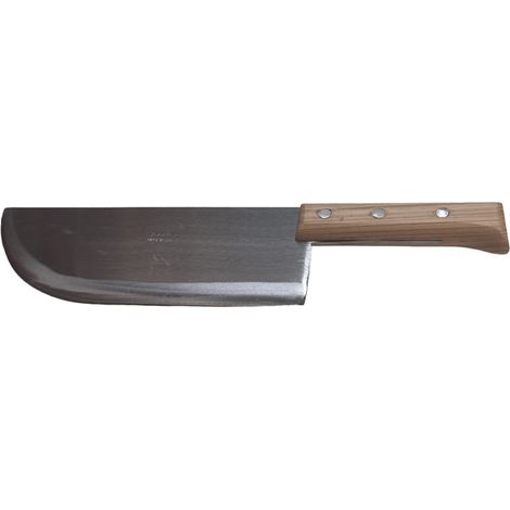 COLTELLO LARGO DA CUCINA CARNE PESCE LAMA 29cm MANICO LEGNO AFFETTARE TAGLIARE (1/3)