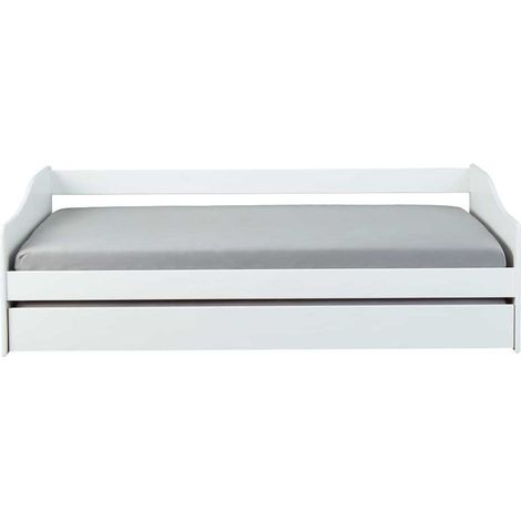 Leonie23 lit 90x190cm, lit gigogne blanc. (1/5)