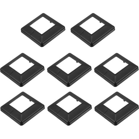 8 Pack Jupe De Poteau De Clôture 3.2 x 3.2 Pouce Style Fendu Noir (1/5)