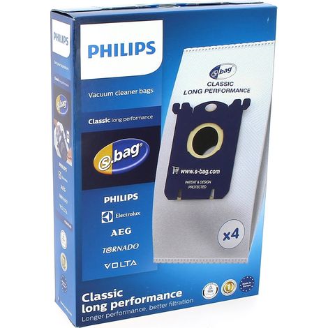 Staubsaugerbeutel s-bag classic pro 4 für Staubsauger philips