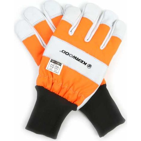 Gants tronçonneuse protection blanc taille 9. Kerwood (1/5)
