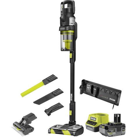 Aspirateur Balai Brushless 18V Anti-emmêlement Nettoyage Tapis et sols durs Haute Puissance Kit avec Batterie 4,0 Ah et Chargeur RASV18BL-1C40GL (1/5)