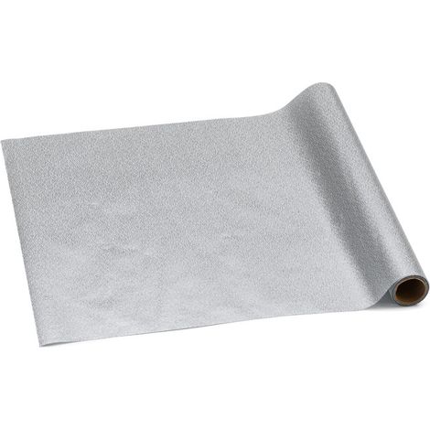 Camino de mesa decorativo, color plata, 0,36 x 3 m